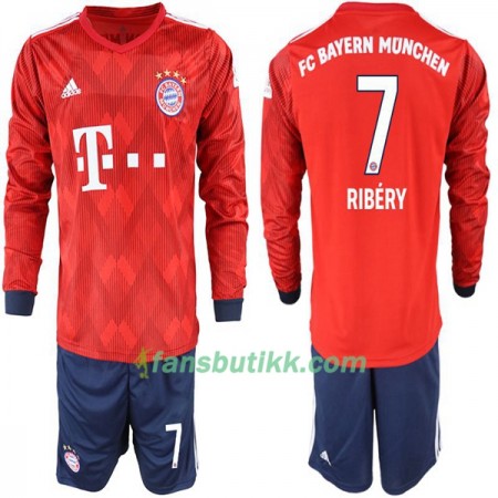 Fotballdrakt FC Bayern München Ribery 7 Barn Hjemmetrøye 2018-2019 Langermet